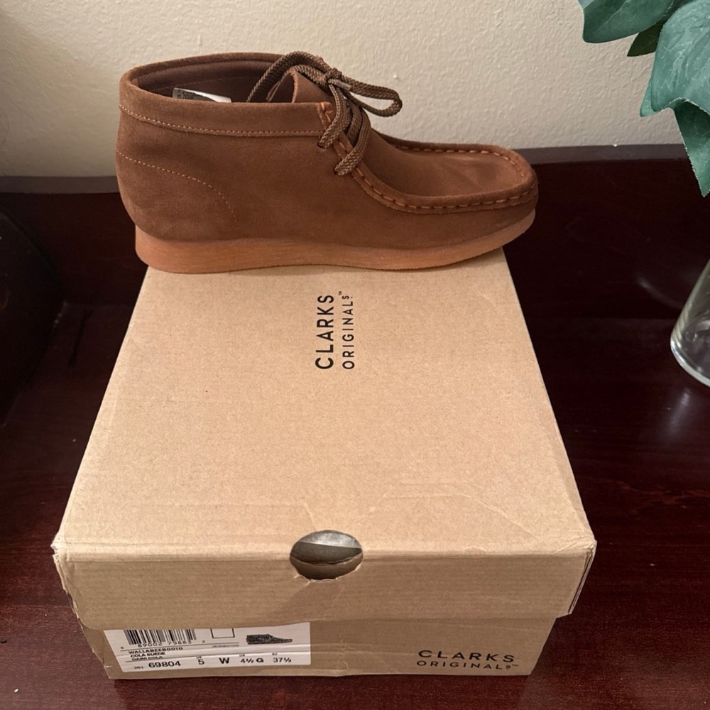 Clarks Kids Brown Suede Boots